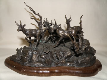 Pronghorns with Trees - Ltd Ed 50 (1969)